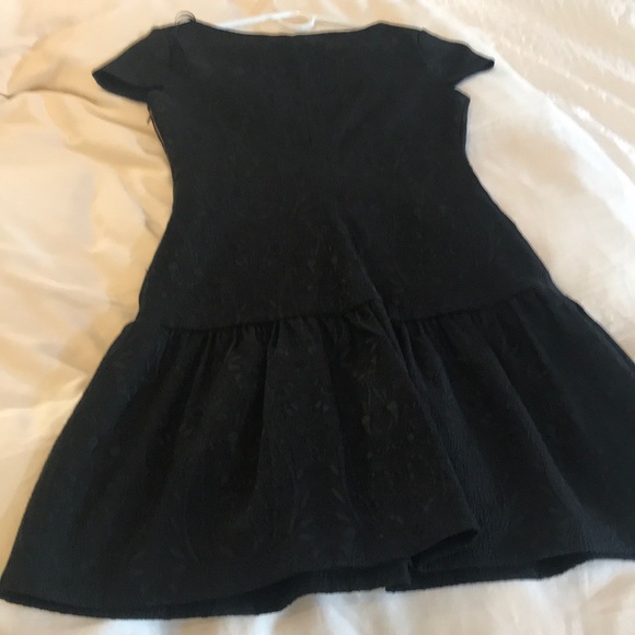 NWOT Beautiful black brocade drop waist dress - Picture 6 of 8